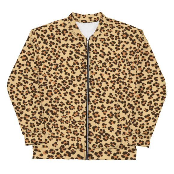 LEOPARD PATTERN Unisex Bomber Jacket. - Picture 5 of 6